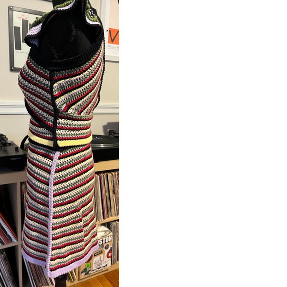 ALEXACHUNG rare colorful striped knit top and skirt set from first collection - Picture 7 of 11